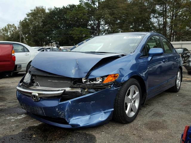 1HGFA168X8L071115 - 2008 HONDA CIVIC EX BLUE photo 2
