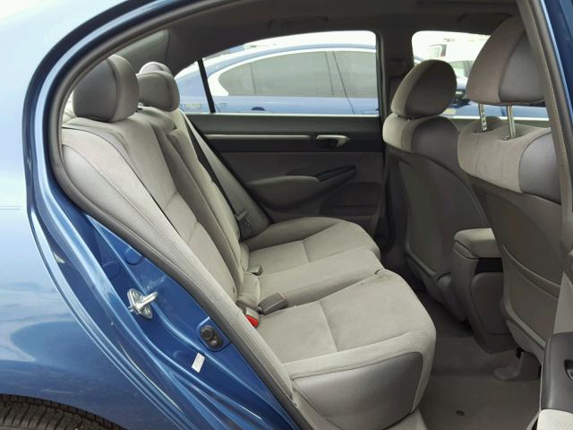 1HGFA168X8L071115 - 2008 HONDA CIVIC EX BLUE photo 6