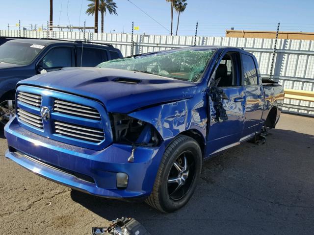 1C6RR6MT5ES364762 - 2014 RAM 1500 SPORT BLUE photo 2