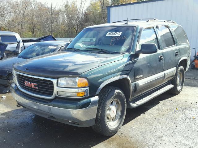 1GKEC13Z82J341032 - 2002 GMC YUKON GREEN photo 2