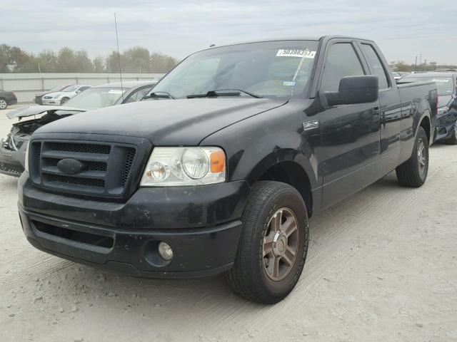 1FTRX12W78FC12624 - 2008 FORD F150 BLACK photo 2