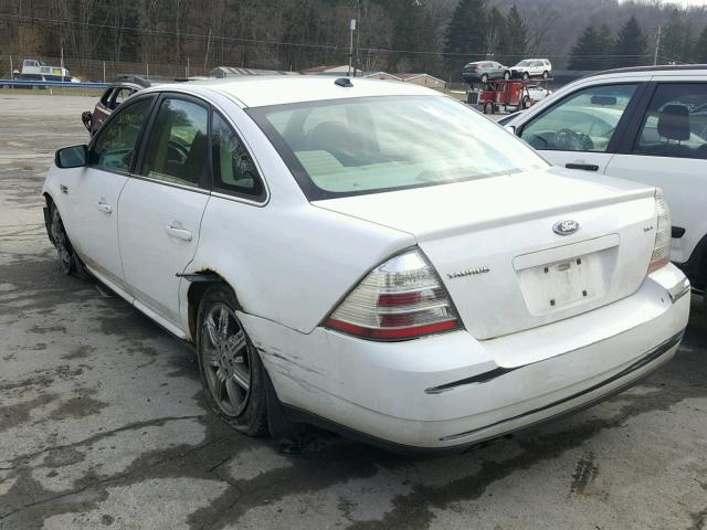 1FAHP24W48G116478 - 2008 FORD TAURUS SEL WHITE photo 3