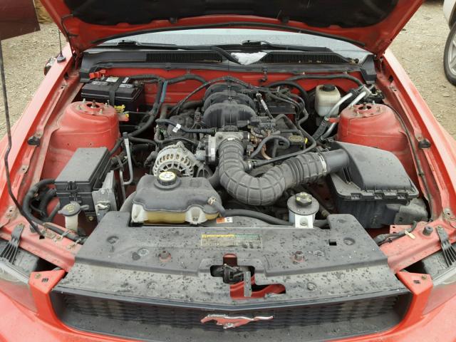 1ZVFT80N075280265 - 2007 FORD MUSTANG RED photo 7