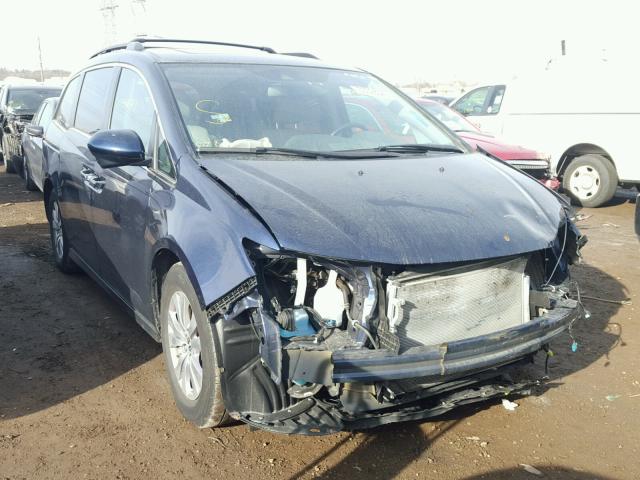 5FNRL5H69EB126239 - 2014 HONDA ODYSSEY EX BLUE photo 1