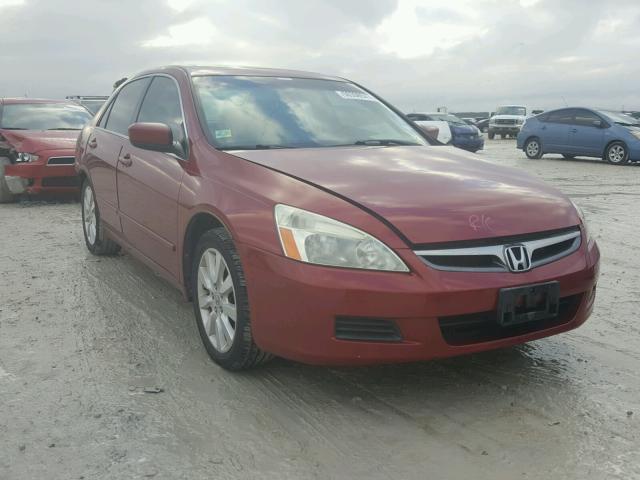 1HGCM66587A048858 - 2007 HONDA ACCORD EX RED photo 1