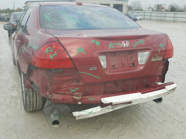 1HGCM66587A048858 - 2007 HONDA ACCORD EX RED photo 9