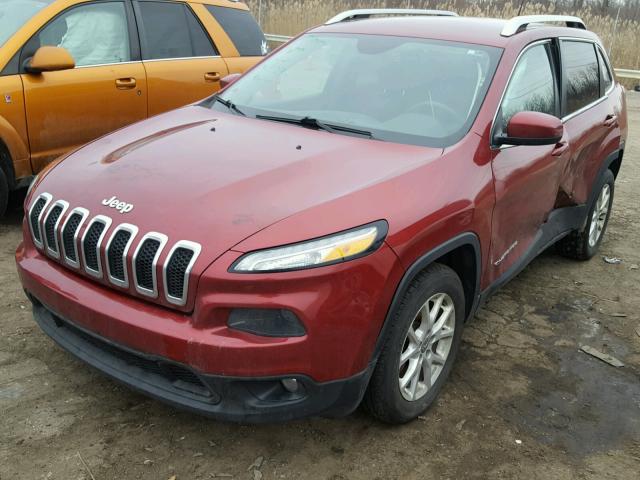 1C4PJLCBXEW123836 - 2014 JEEP CHEROKEE L RED photo 2