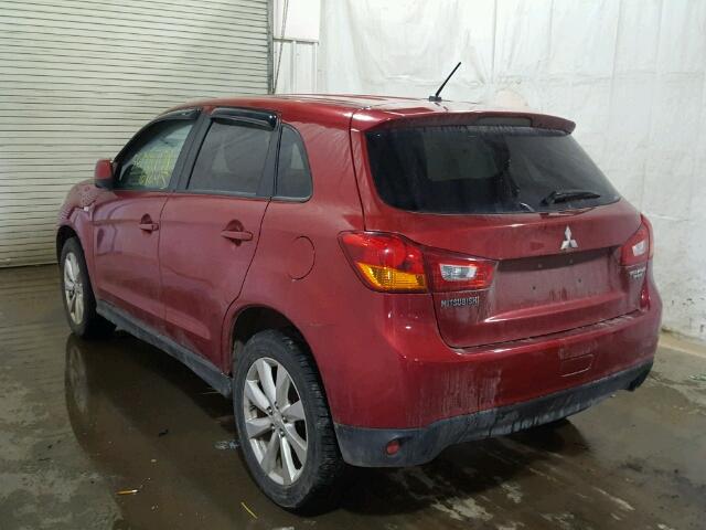 4A4AR3AU7DE015531 - 2013 MITSUBISHI OUTLANDER RED photo 3