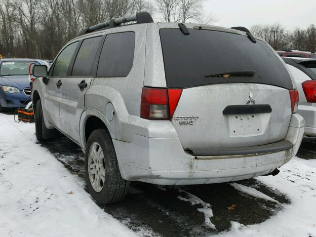 4A4MN21S77E045862 - 2007 MITSUBISHI ENDEAVOR L SILVER photo 3