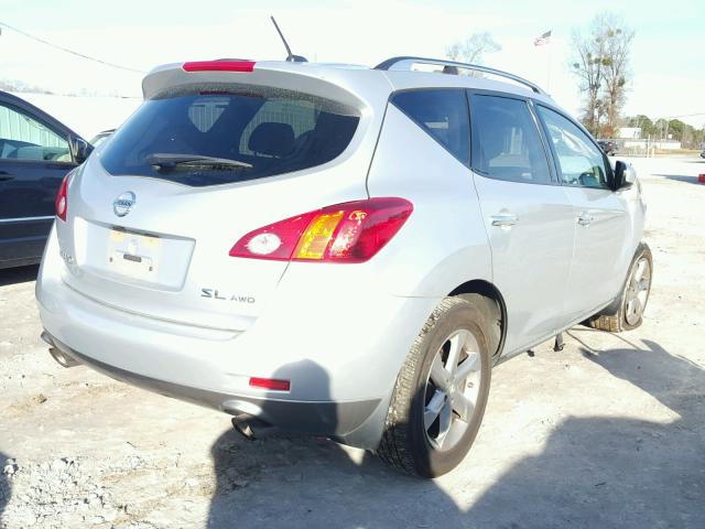 JN8AZ1MWXAW133057 - 2010 NISSAN MURANO S SILVER photo 4