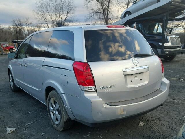 5N1BV28U68N115421 - 2008 NISSAN QUEST S BLUE photo 3