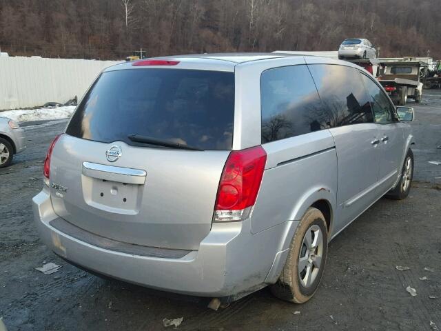 5N1BV28U68N115421 - 2008 NISSAN QUEST S BLUE photo 4