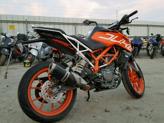 MD2JPJ403HC217661 - 2017 KTM 390 DUKE ORANGE photo 4