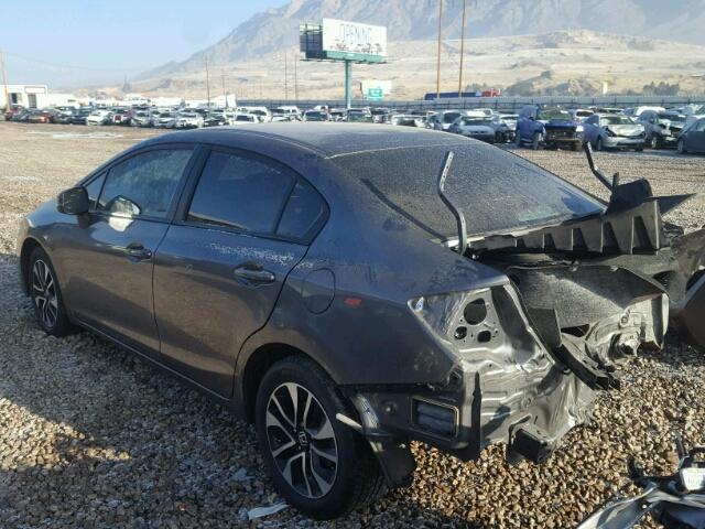 19XFB2F98DE244272 - 2013 HONDA CIVIC EXL GRAY photo 3