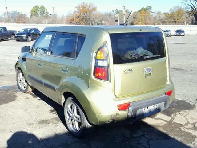 KNDJT2A2XA7079418 - 2010 KIA SOUL + GREEN photo 3