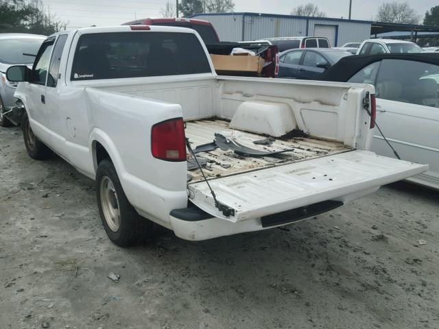 1GTCS19W918126039 - 2001 GMC SONOMA WHITE photo 3