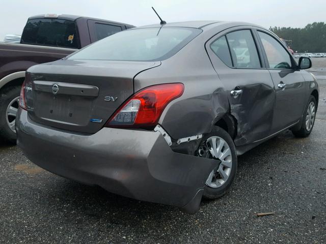 3N1CN7AP5CL891772 - 2012 NISSAN VERSA S GRAY photo 4