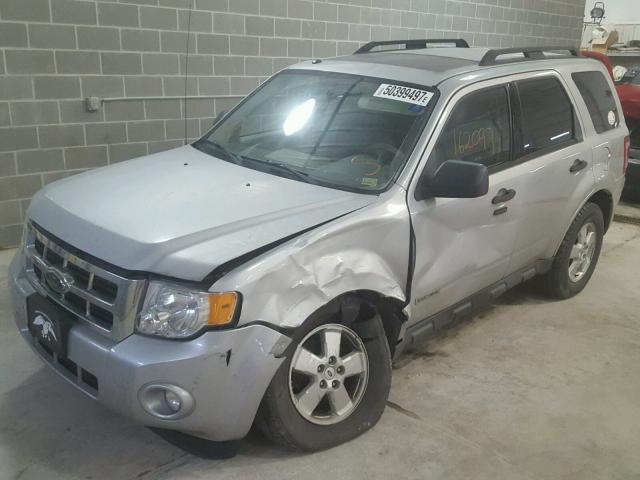 1FMCU03Z78KC81561 - 2008 FORD ESCAPE XLT SILVER photo 2