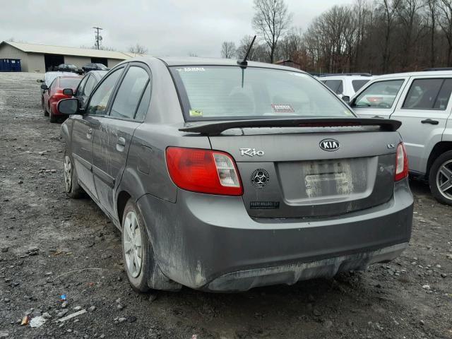 KNADH4A34A6634868 - 2010 KIA RIO LX SILVER photo 3