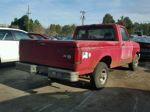 1FTDF15Y0PNB12900 - 1993 FORD F150 RED photo 4