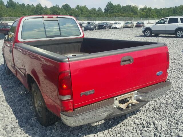 2FTDF1721VCA80115 - 1997 FORD F150 RED photo 3