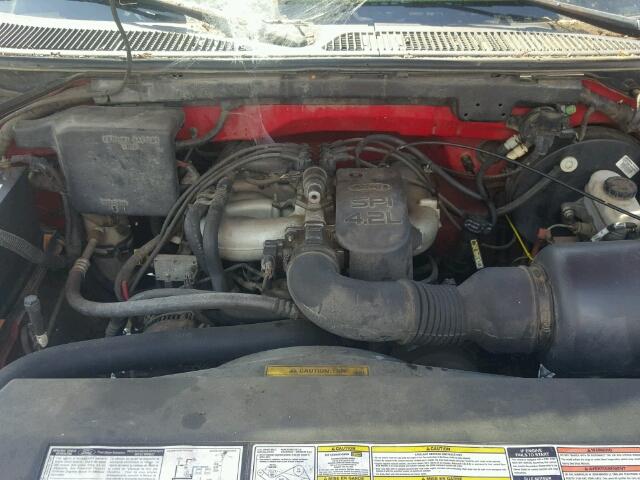 2FTDF1721VCA80115 - 1997 FORD F150 RED photo 7