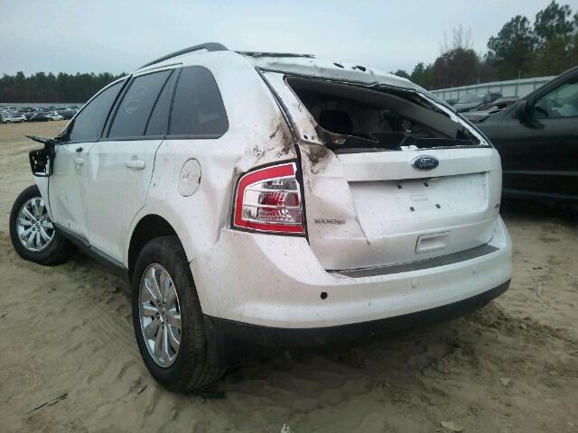 2FMDK3JC5ABA80669 - 2010 FORD EDGE SEL WHITE photo 3