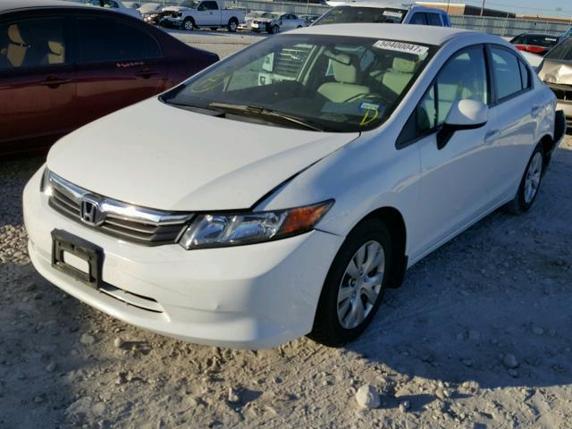 2HGFB2F59CH585987 - 2012 HONDA CIVIC LX WHITE photo 2