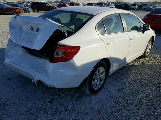 2HGFB2F59CH585987 - 2012 HONDA CIVIC LX WHITE photo 4