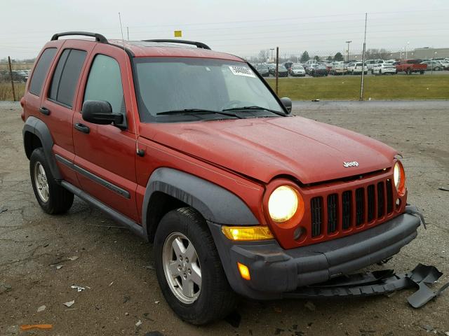 1J4GL48K27W522164 - 2007 JEEP LIBERTY SP RED photo 1