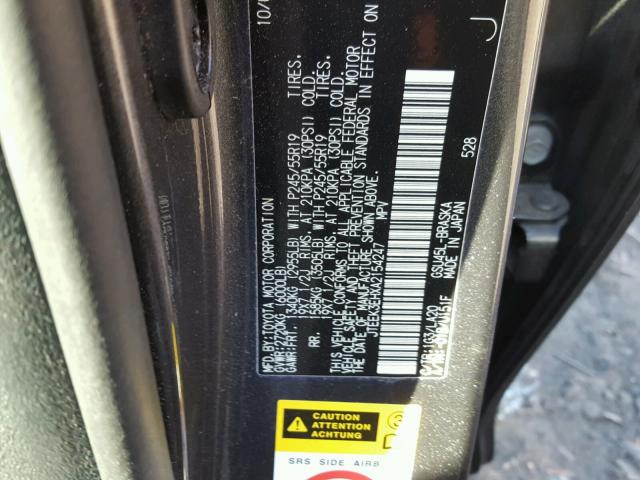 JTEEK3EHXA2154247 - 2010 TOYOTA HIGHLANDER GRAY photo 10