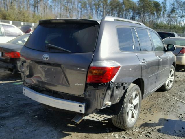 JTEEK3EHXA2154247 - 2010 TOYOTA HIGHLANDER GRAY photo 4