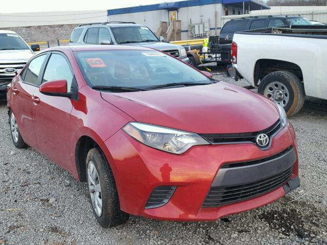 2T1BURHE1GC655138 - 2016 TOYOTA COROLLA L RED photo 1