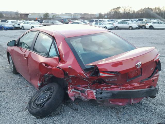 2T1BURHE1GC655138 - 2016 TOYOTA COROLLA L RED photo 3