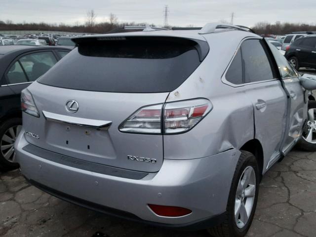 2T2BK1BA6AC035272 - 2010 LEXUS RX 350 SILVER photo 4