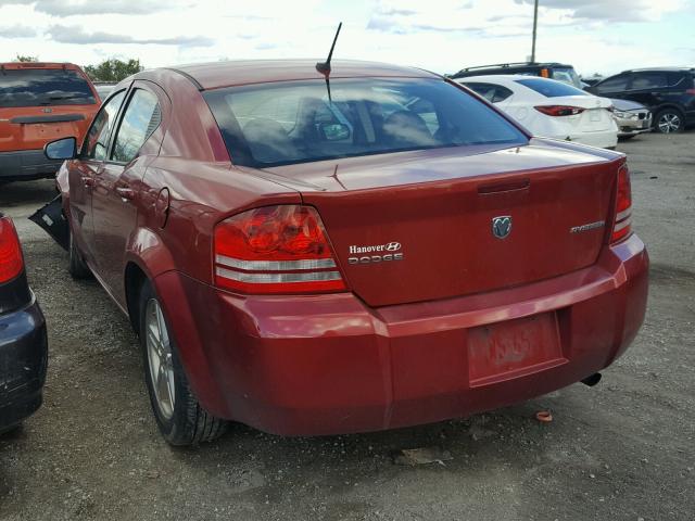 1B3CC1FB9AN206054 - 2010 DODGE AVENGER EX RED photo 3