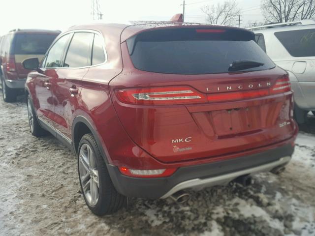 5LMCJ3D93HUL70599 - 2017 LINCOLN MKC RESERV RED photo 3