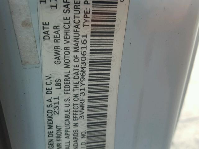 3VWRF31Y96M306161 - 2006 VOLKSWAGEN NEW BEETLE 蓝色 照片 10