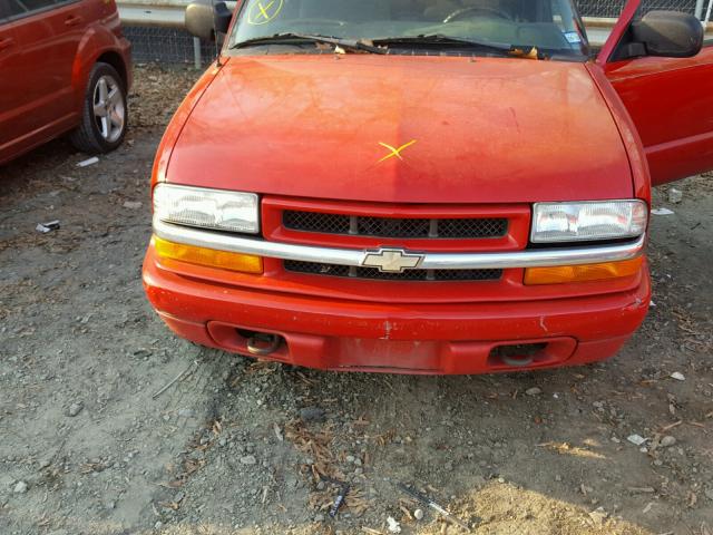 1GNCT18W32K100062 - 2002 CHEVROLET BLAZER RED photo 7