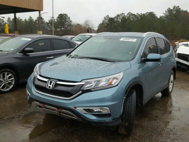 2HKRM3H77FH531285 - 2015 HONDA CR-V EXL BLUE photo 2