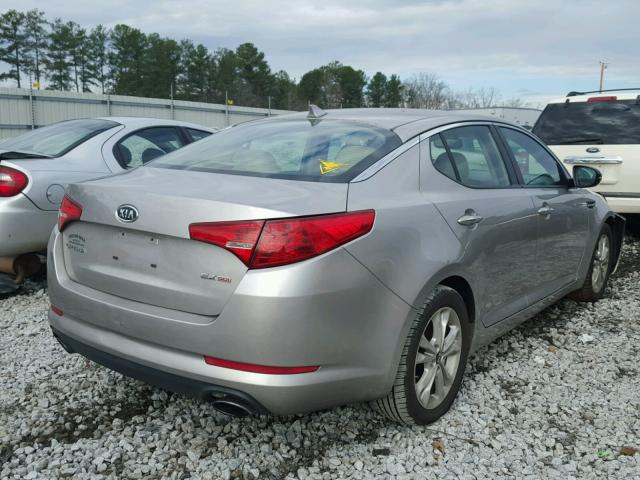 KNAGN4A70B5072628 - 2011 KIA OPTIMA EX SILVER photo 4