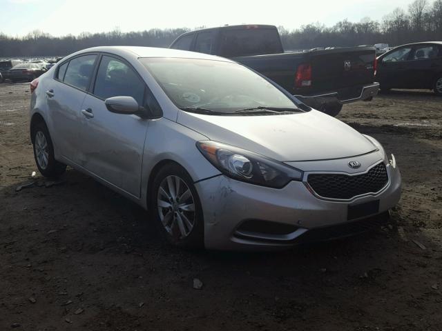 KNAFX4A6XE5148891 - 2014 KIA FORTE LX SILVER photo 1