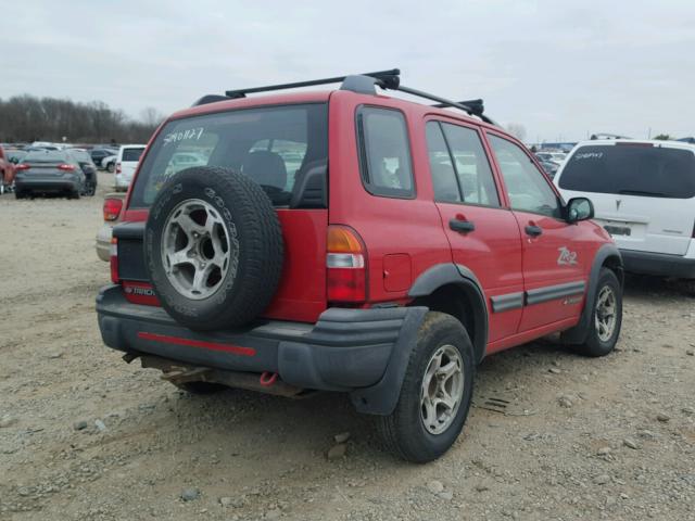 2CNBJ734216934033 - 2001 CHEVROLET TRACKER ZR RED photo 4