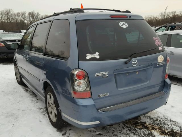 JM3LW28J240503546 - 2004 MAZDA MPV WAGON BLUE photo 3