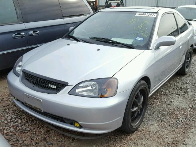 1HGEM22911L025766 - 2001 HONDA CIVIC SI SILVER photo 2