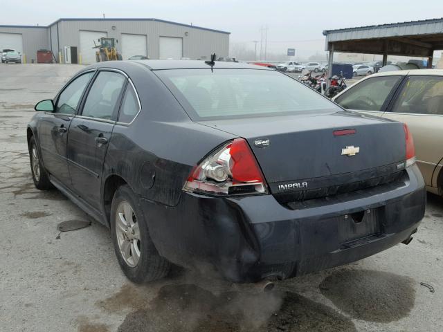 2G1WA5E32C1159272 - 2012 CHEVROLET IMPALA LS BLACK photo 3