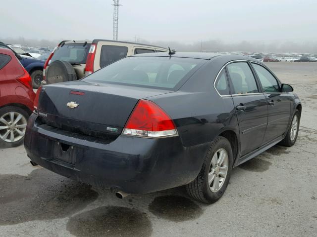 2G1WA5E32C1159272 - 2012 CHEVROLET IMPALA LS BLACK photo 4