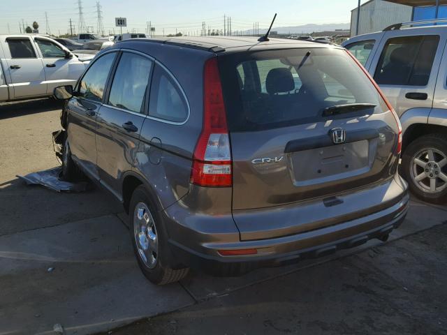 5J6RE3H3XAL037284 - 2010 HONDA CR-V LX BROWN photo 3