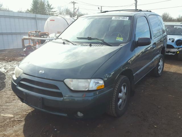 4N2ZN16T41D801781 - 2001 NISSAN QUEST SE GREEN photo 2