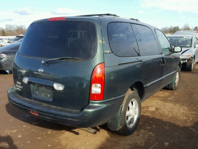 4N2ZN16T41D801781 - 2001 NISSAN QUEST SE GREEN photo 4